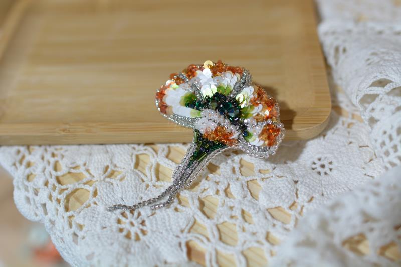 Corn Poppy Brooch