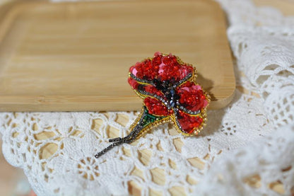 Corn Poppy Brooch