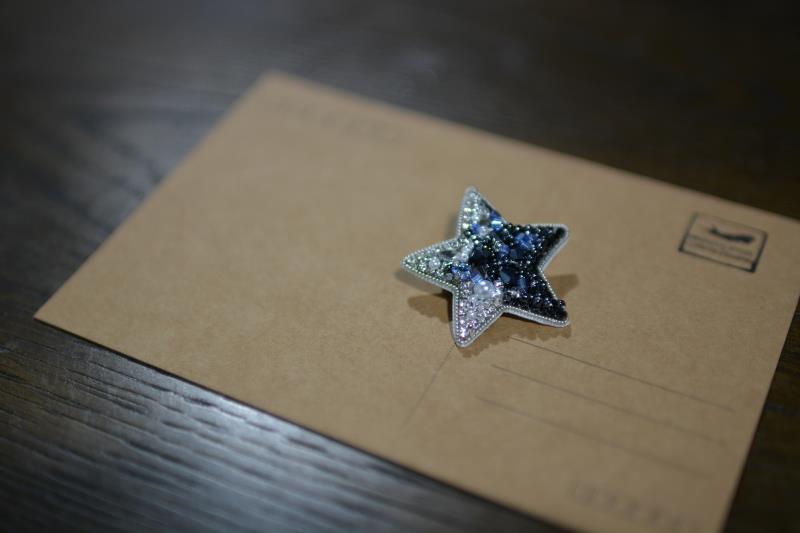 Planet & Moon & Star Brooch
