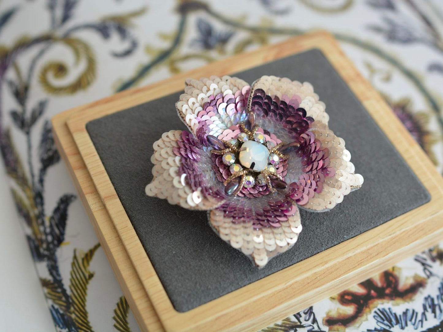 Japanese  Anemone Brooch & Hair Clips