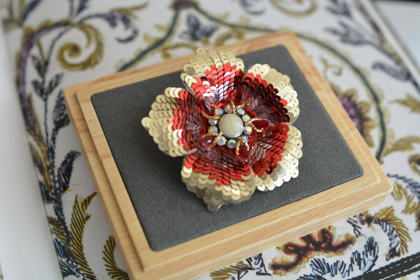 Japanese  Anemone Brooch & Hair Clips