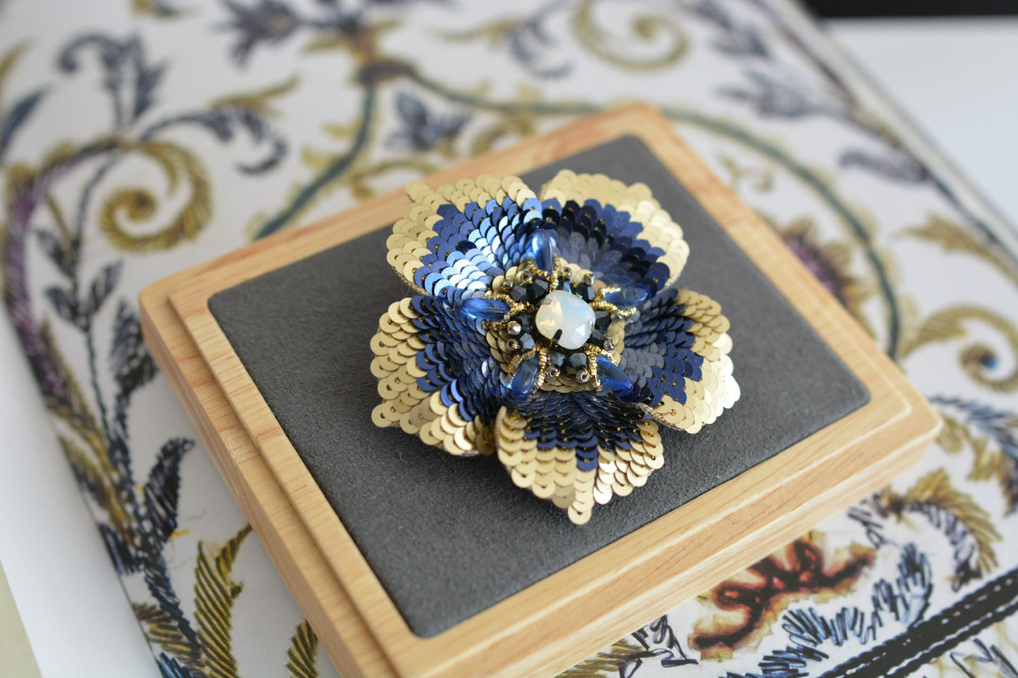Japanese  Anemone Brooch & Hair Clips