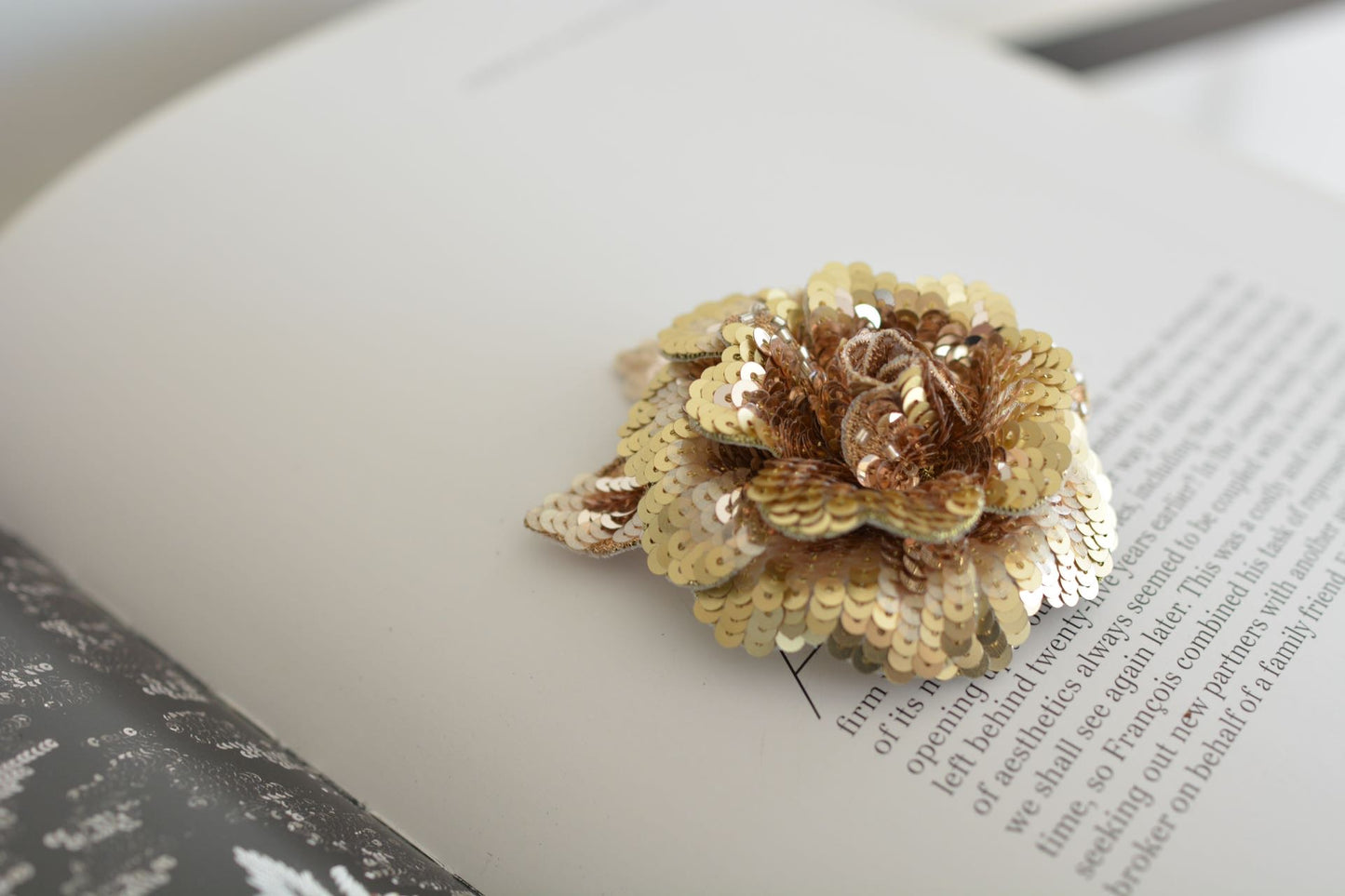 Camellia Flower Brooch Pin & Hair Clips