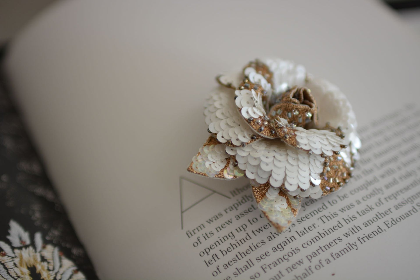 Camellia Flower Brooch Pin & Hair Clips
