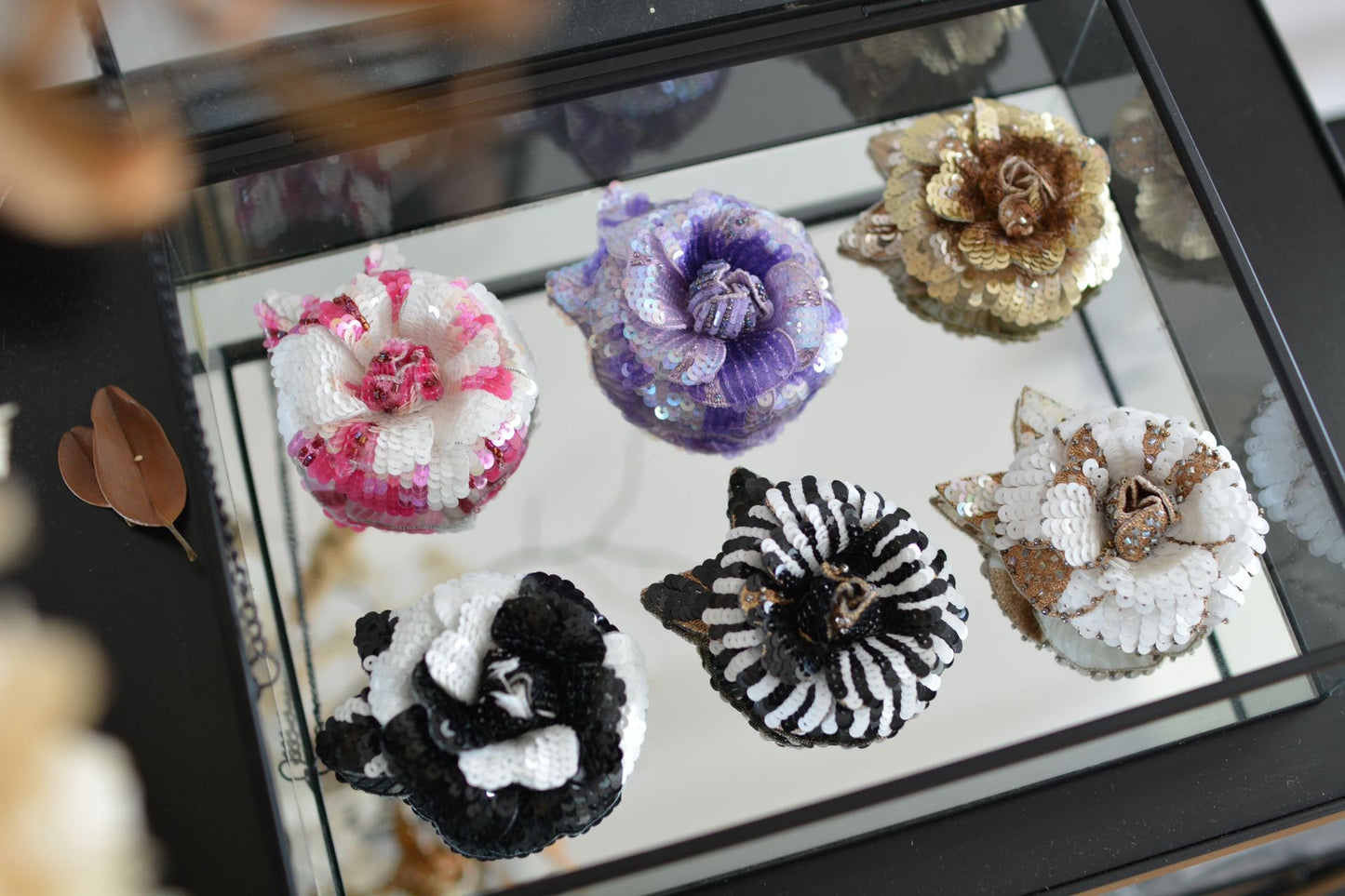 Camellia Flower Brooch Pin & Hair Clips