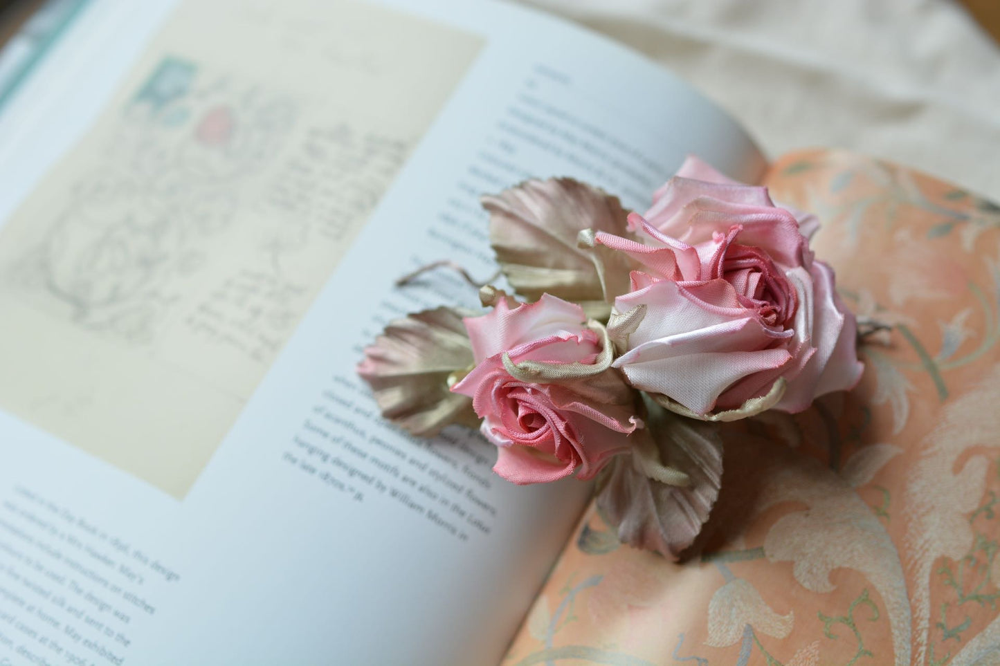 Rose Brooch & Hair Clips