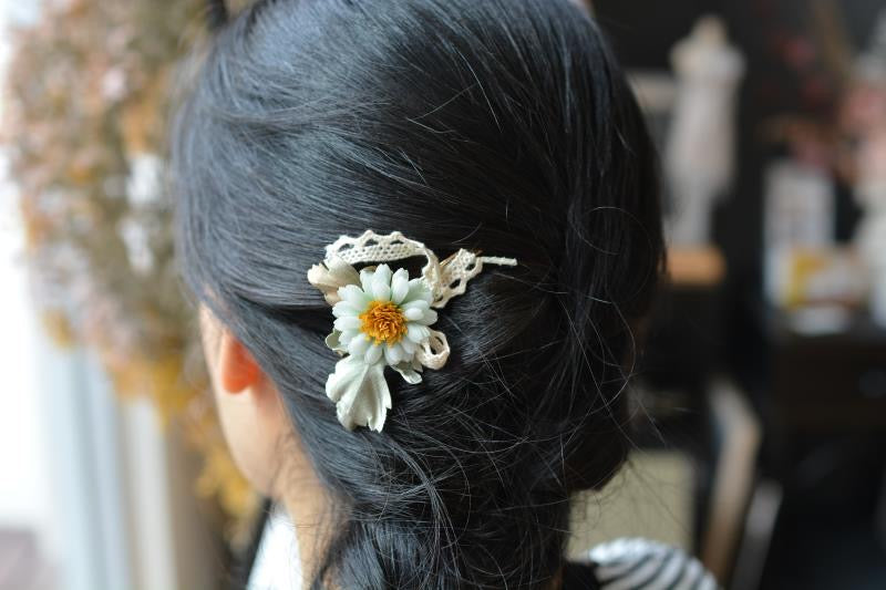 Daisy Flower Hair Clips & Brooch