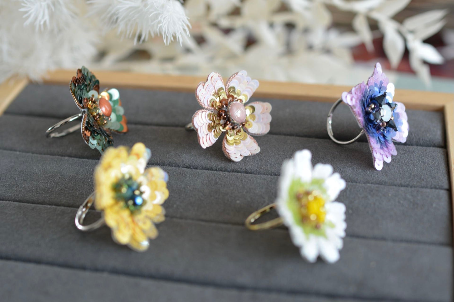Colourful Bloom Rings