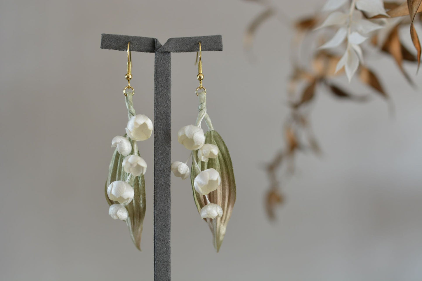 Lily Of The Valley Earrings & Brooch