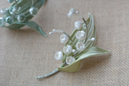 Lily Of The Valley Earrings & Brooch