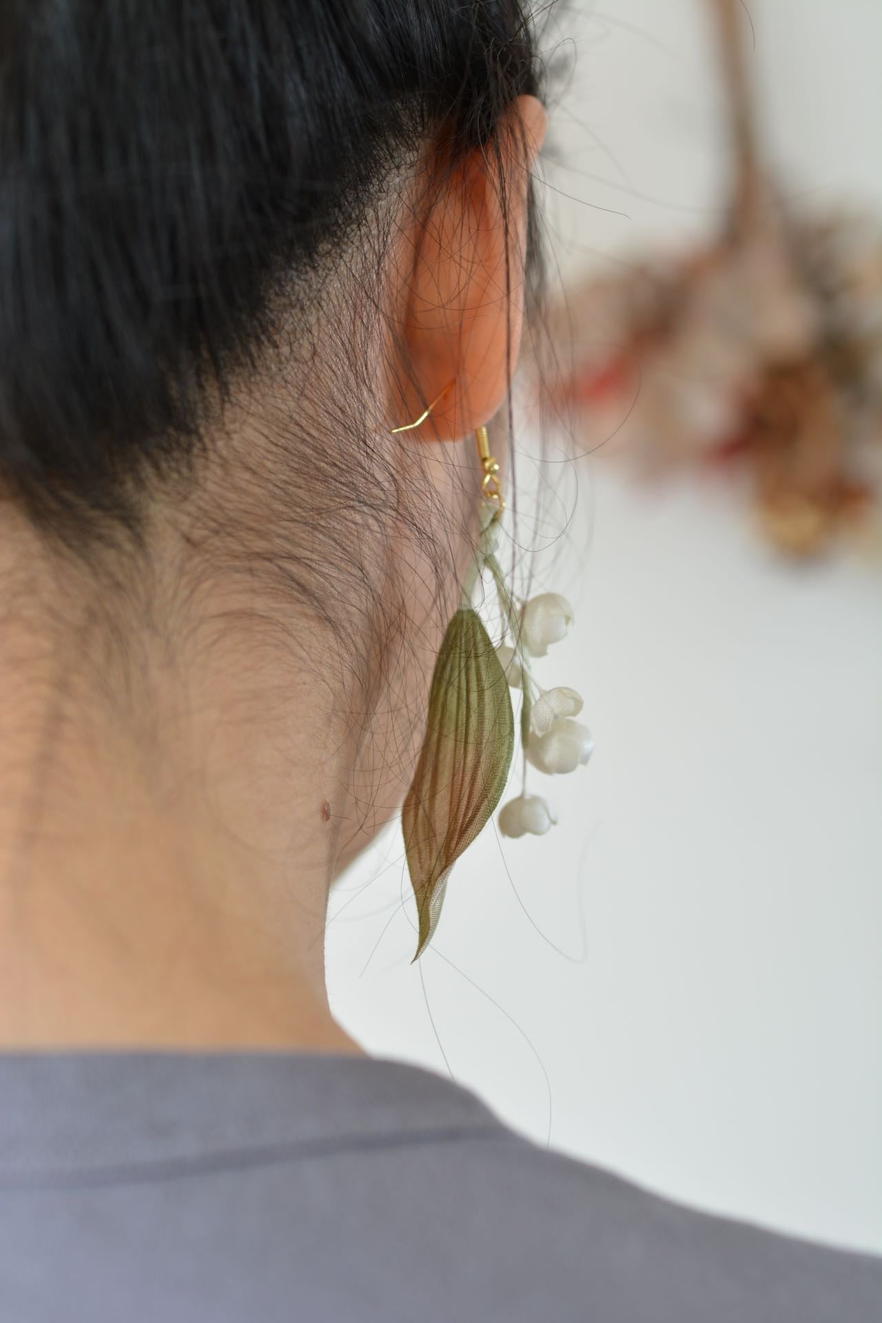 Lily Of The Valley Earrings & Brooch