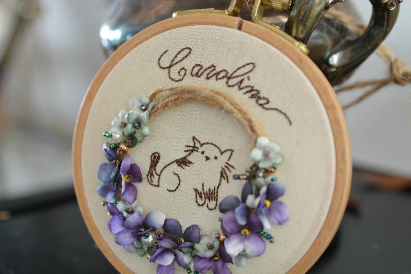 Flower Wreath Decoration & Earrings