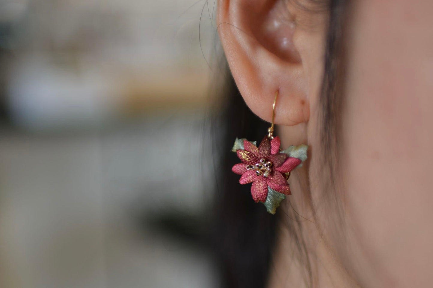 Flower Wreath Decoration & Earrings